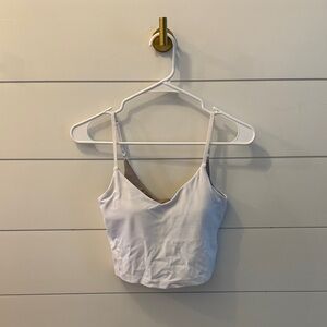Lululemon Athletica White Spaghetti Strap Crop Top